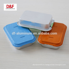 Conteneurs de nourriture en aluminium santé en aluminium, récipient à lunch d&#39;aviation avec couvercle